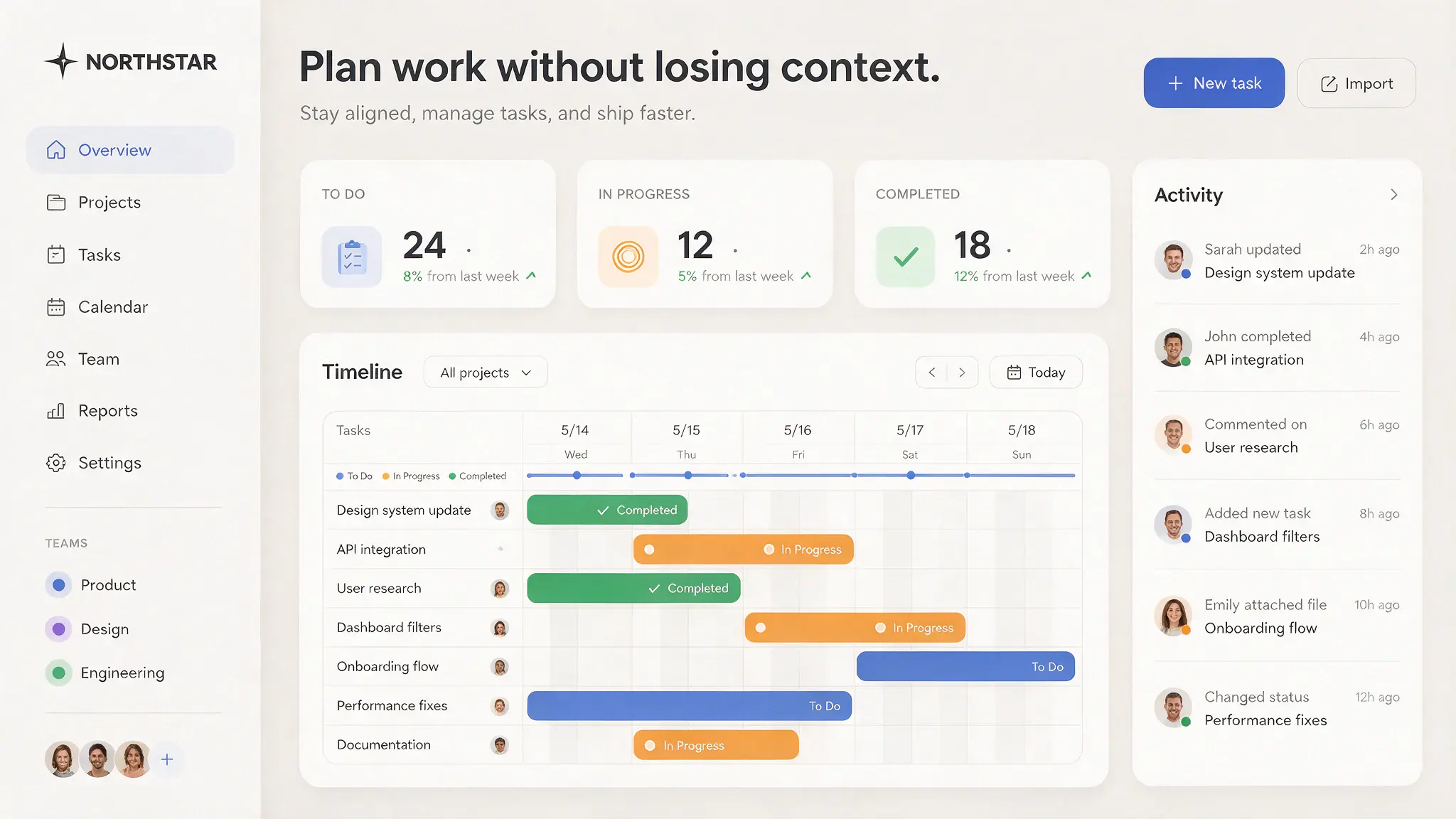 Fictional NORTHSTAR workflow dashboard created with Seedream 5.0 Pro